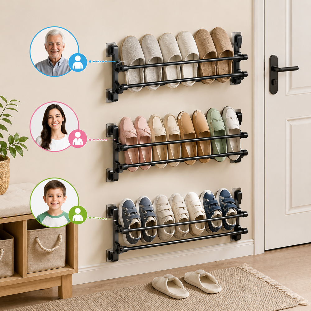 ๐ Foldable Wall Shoe Rack โ Save Space & Stay Organized | 50% OFF ๐ฅ